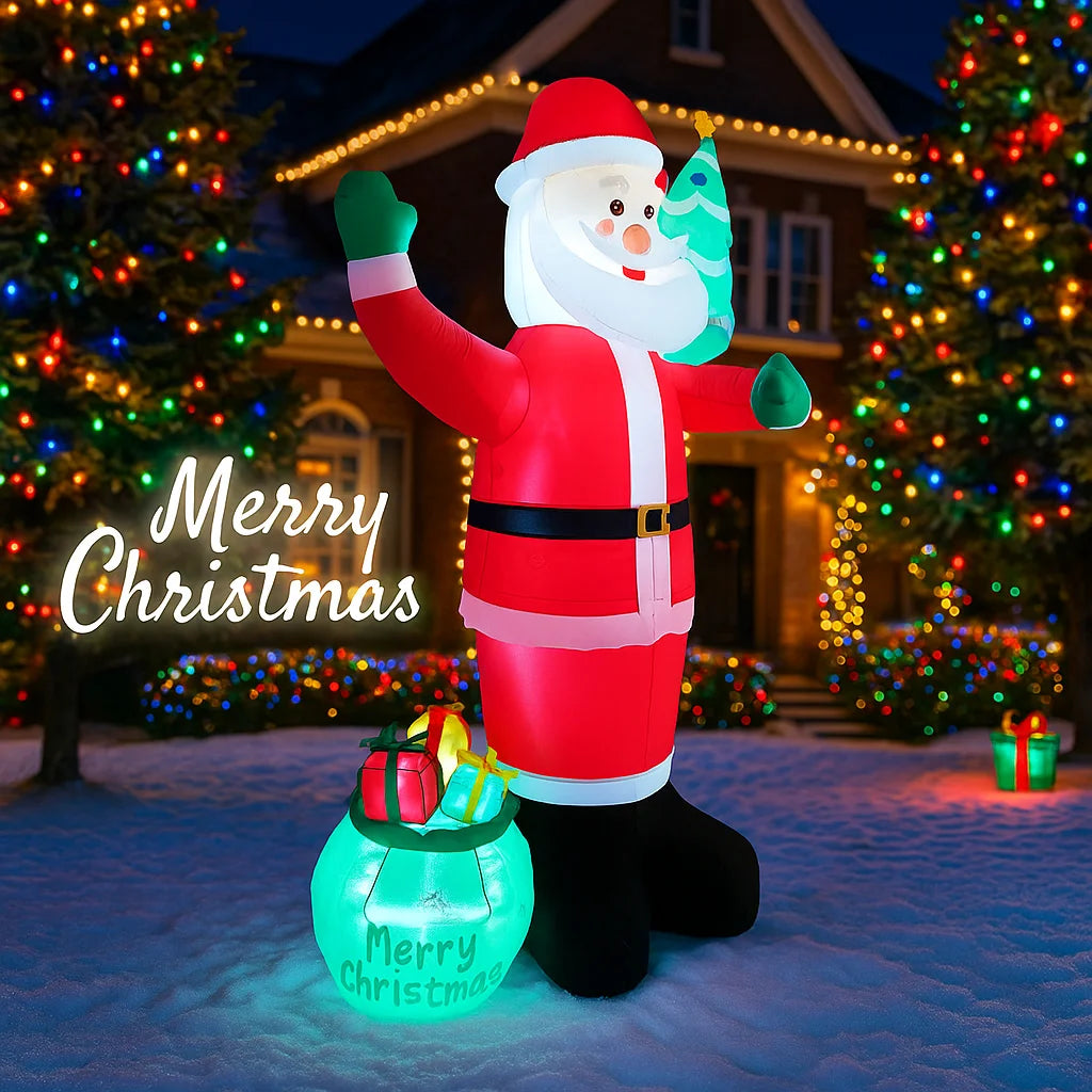 CN Guangdong Santa Claus Aufblasbar - Größe 2,4 m LED-Lichter Stoff