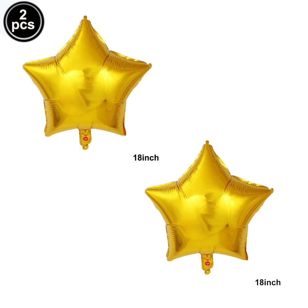 Baloane cu numere de fotbal 2025: Set folie verde 32" - Colecția Sports Party