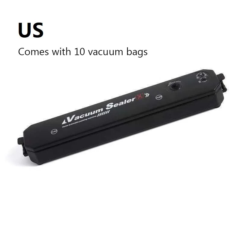 US Food Vacuum Sealer Vacuum Packaging Machine for Food with 10pcs Packed Bags 220V Automatic Household Food Vacuum Sealing