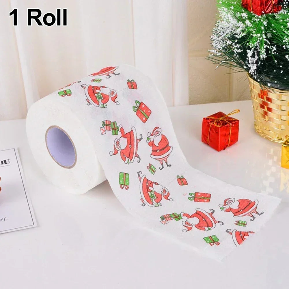 1 Pcs Christmas Santa Claus Bathroom Toilet Roll Merry Christmas Home Decoration 2024 Christmas Decoration New Year Ornaments