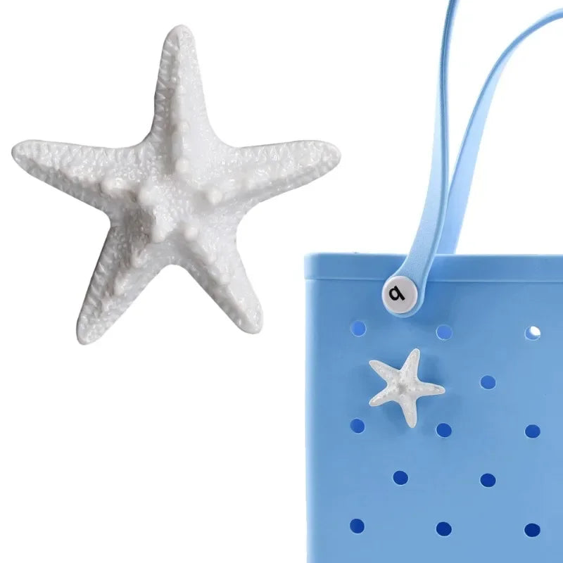 Beach Charms Bogg Bag Accessories EVA Rubber Handbag Fashion Waterproof Women Basket Pins Shell Buckles Badge Jelly Sac Bogg Bag