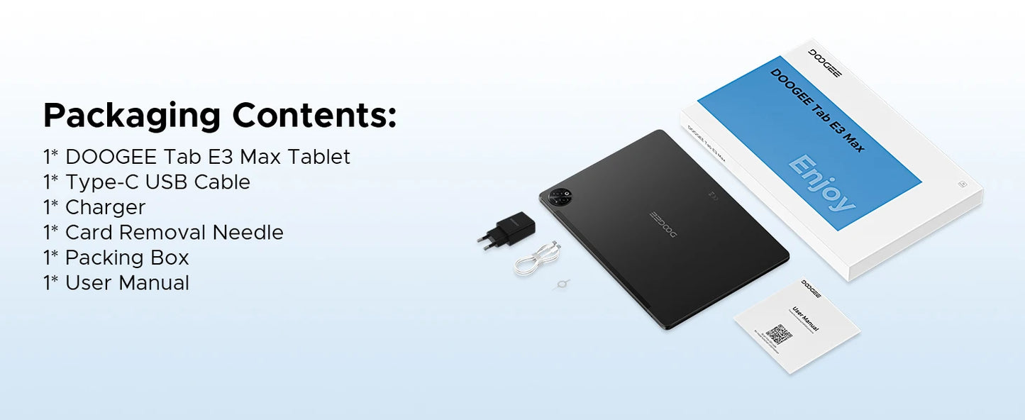 DOOGEE Tab E3 Max Gemini AI Quad-Lautsprecher - 14Zoll Display 256GBROM 13500mAh