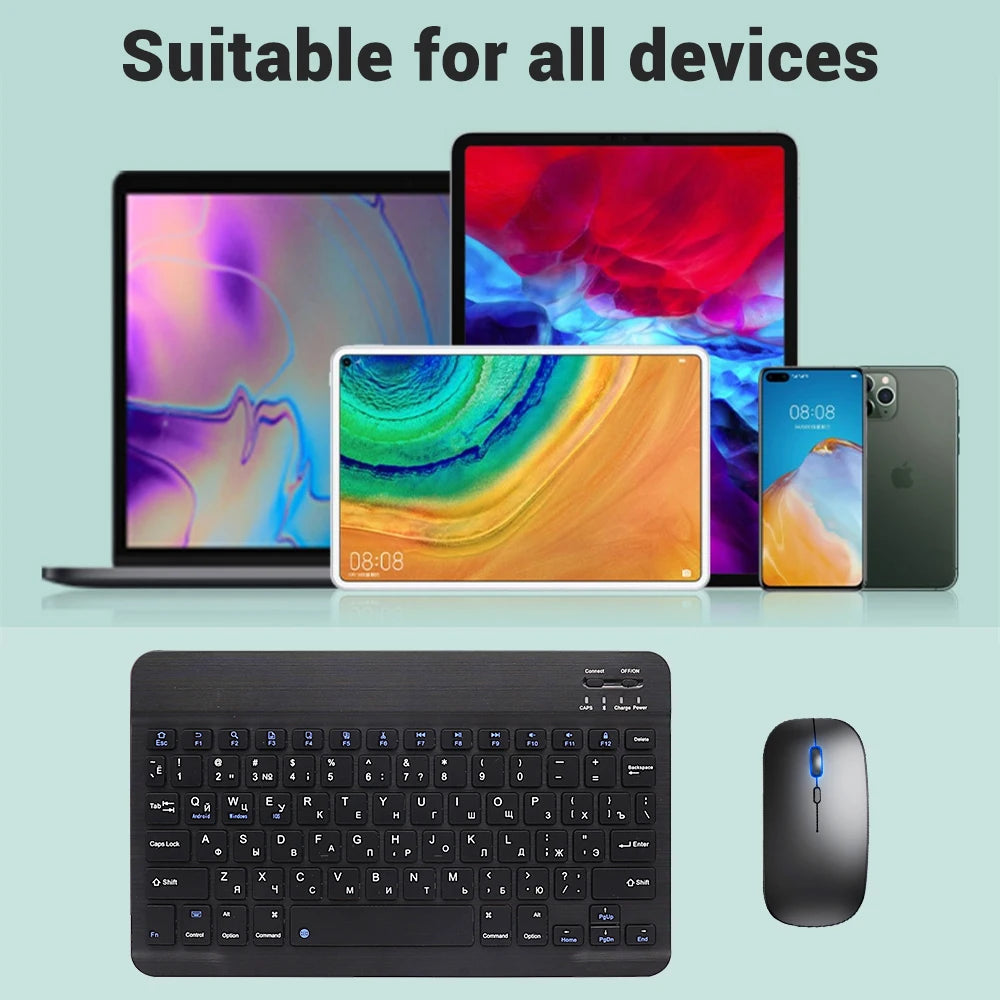 Bluetooth Wireless Tastatur und Maus für iOS Android Windows Tablet - Deutsche Version