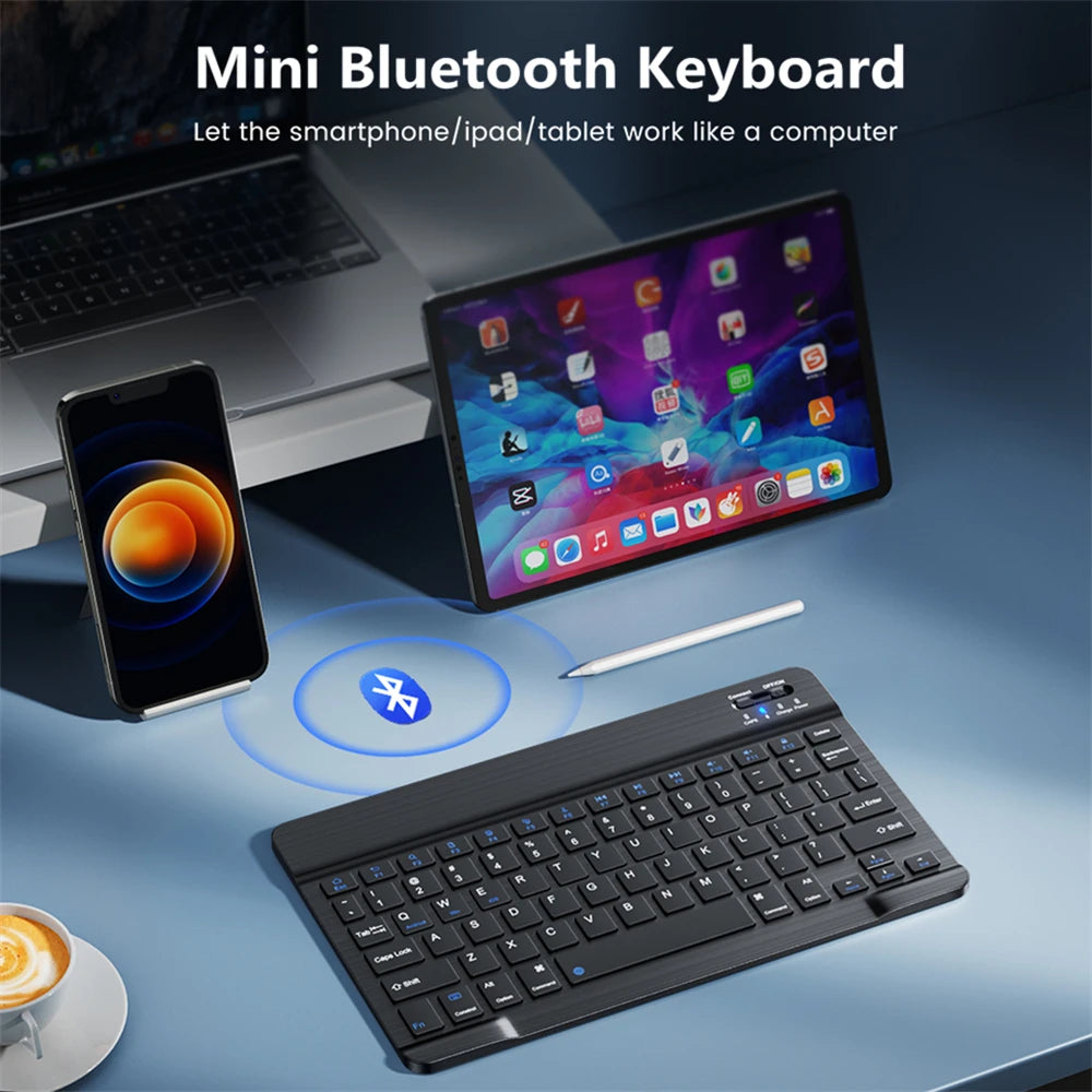 Bluetooth Wireless Tastatur und Maus für iOS Android Windows Tablet - Deutsche Version