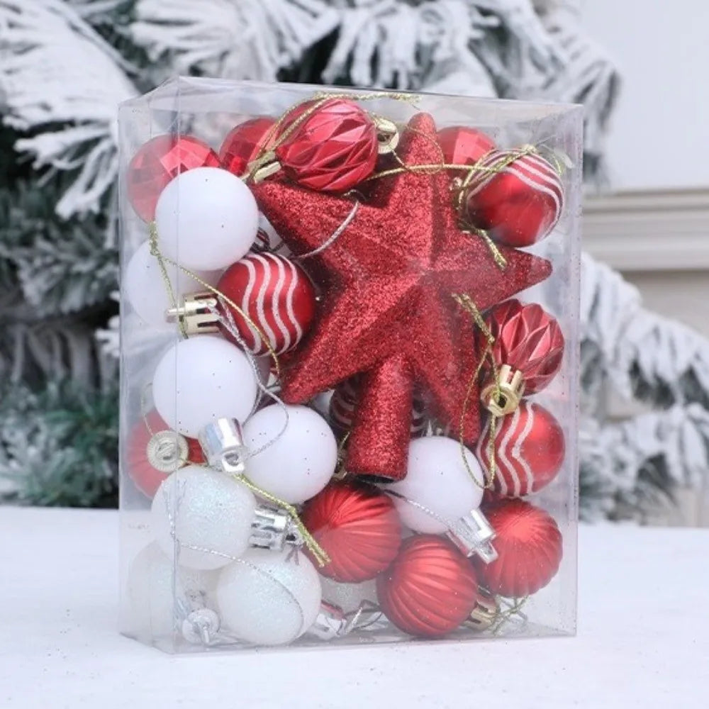 Electronic Stoßfest Weihnachtskugel Topper - 36 Stück Elektroplattiert