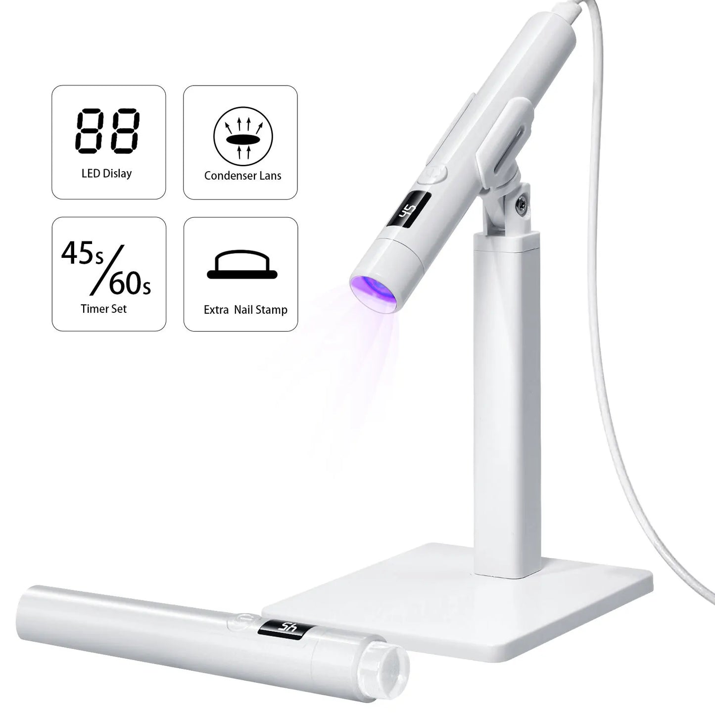 Mini UV LED Nagellampe 2025 - USB Aufladbar Tragbar Handlich - Schnelltrocknend Gel Nagellack Aushärtung