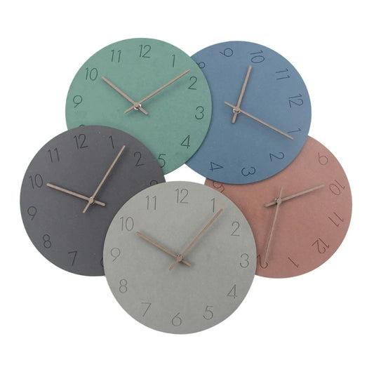 Wooden Simple Round Wall Clock Non Ticking Silent Clocks Modern Office Wall Clocks Homes Decor Easy to Read