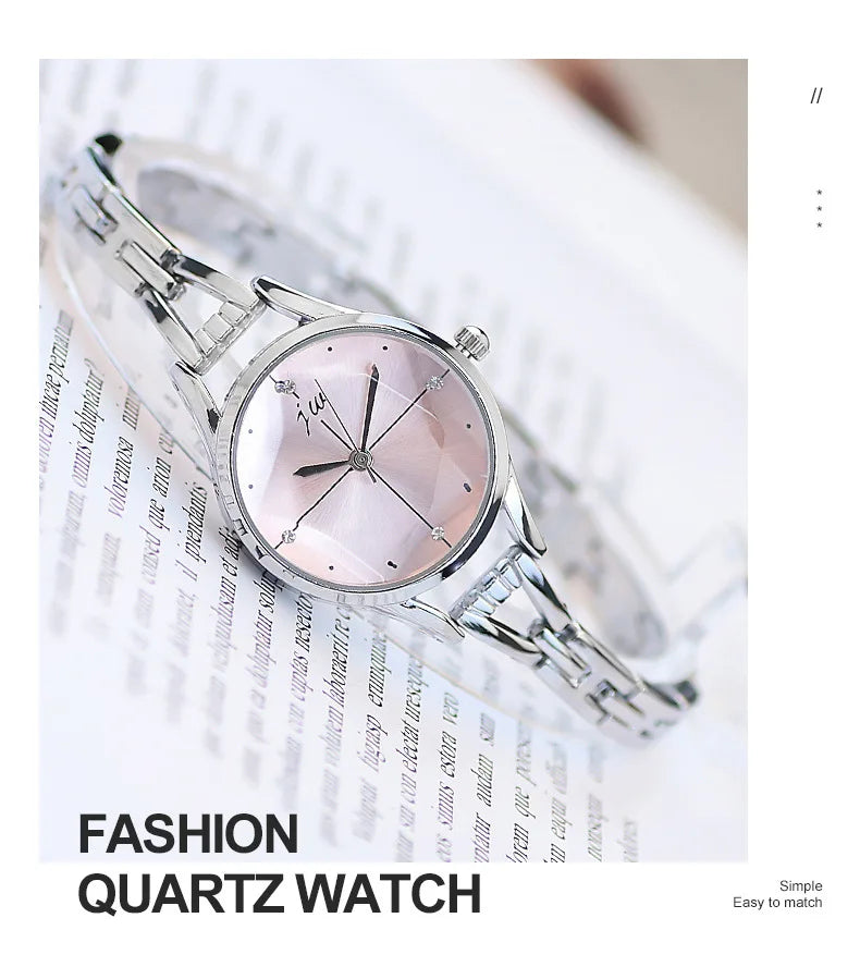 Retro Strass Uhr 2025 - Frauen Armband Uhren Elegant Roségold - Damen Luxus Quarz Armbanduhr Relojes Para Mujer