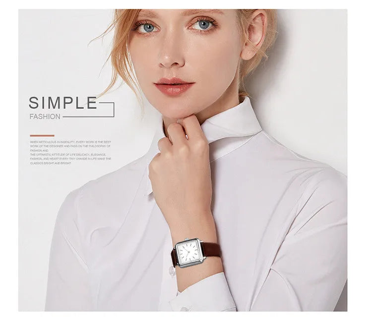 Luxuriöse Strass Damenuhren - Top Marke Elegante Quadratische Analog Quarz Uhr - Modische Damenuhr Geschenk
