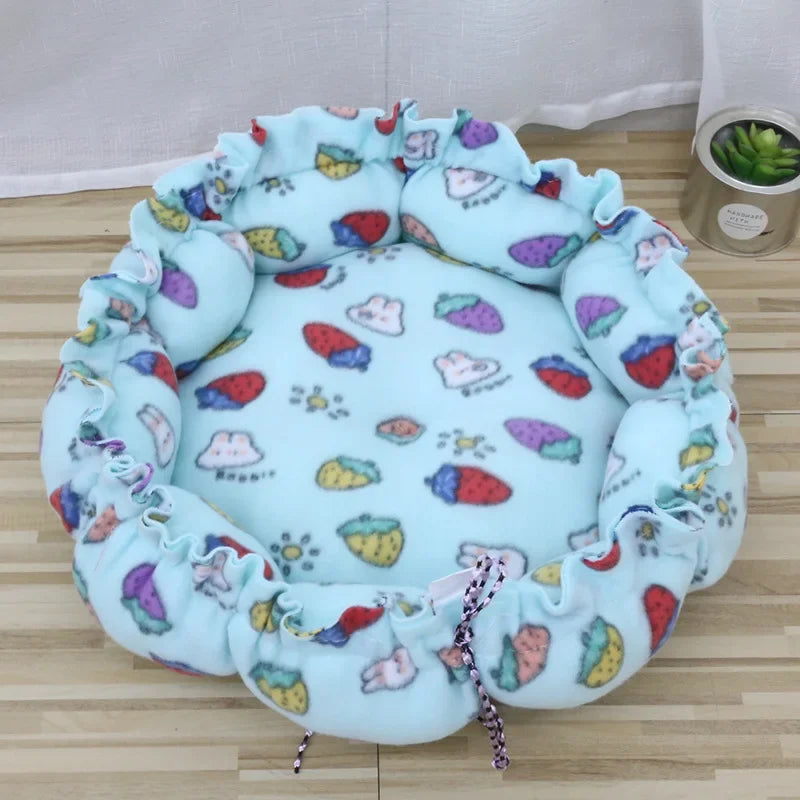 Rundes Katzen Bett 2025 - Plüsch Haus Langes Haustier Bett - Katzen Kissen Hunde Matte Warm Home Waschbar Hunde Sofa Weich Pet Accessories