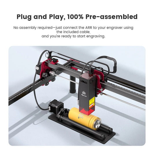 Laser-Gravur-Kit 2025: AlgoLaser DIY Rotary Roller 360° Rotation Engraving Cylindrical Objects Collection