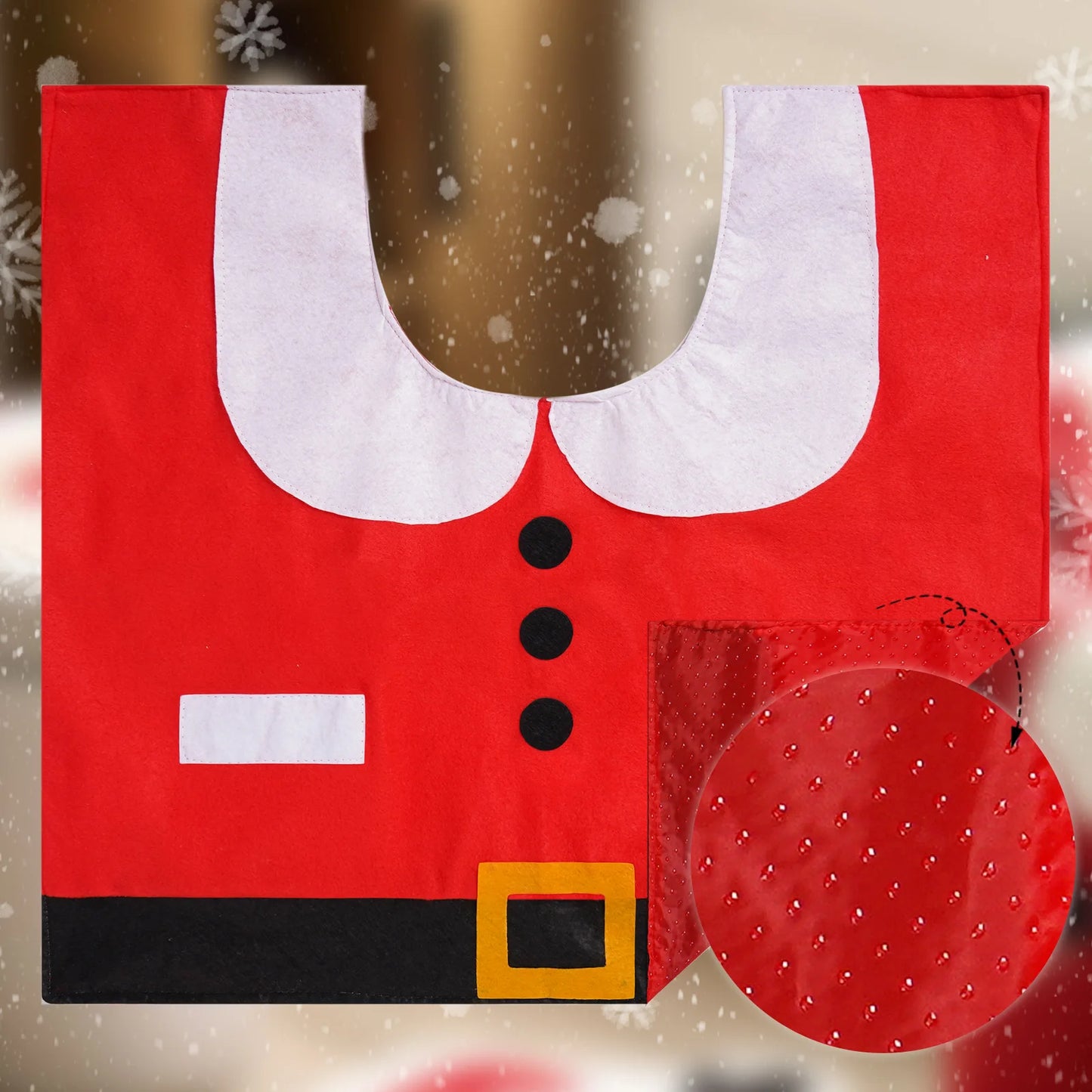 New Cute Christmas Toilet Seat Covers Creative Santa Claus Bathroom Mat Xmas Supplies for Home New Year Navidad Gift Decor 2024