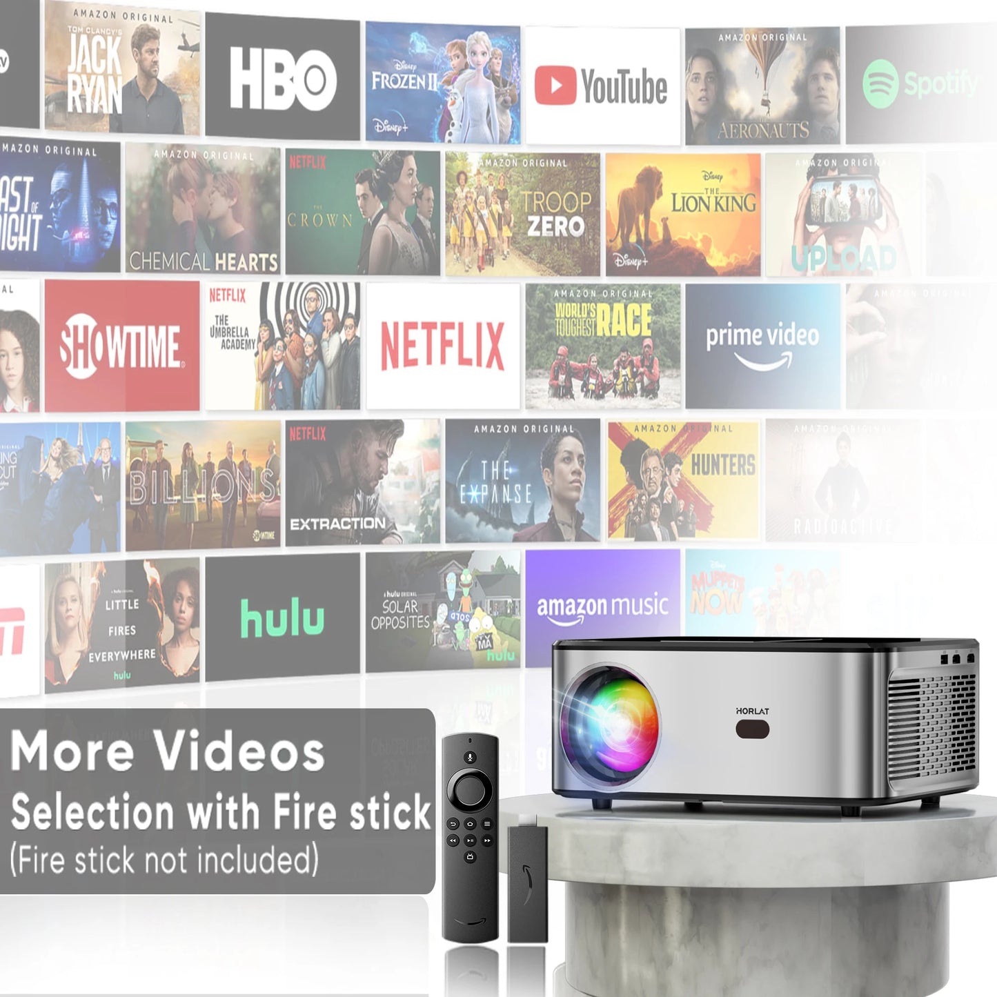 HORLAT T3N 4K LED-Projektor - 1500 ANSI-Lumen, 105 W, 13,5 Zoll