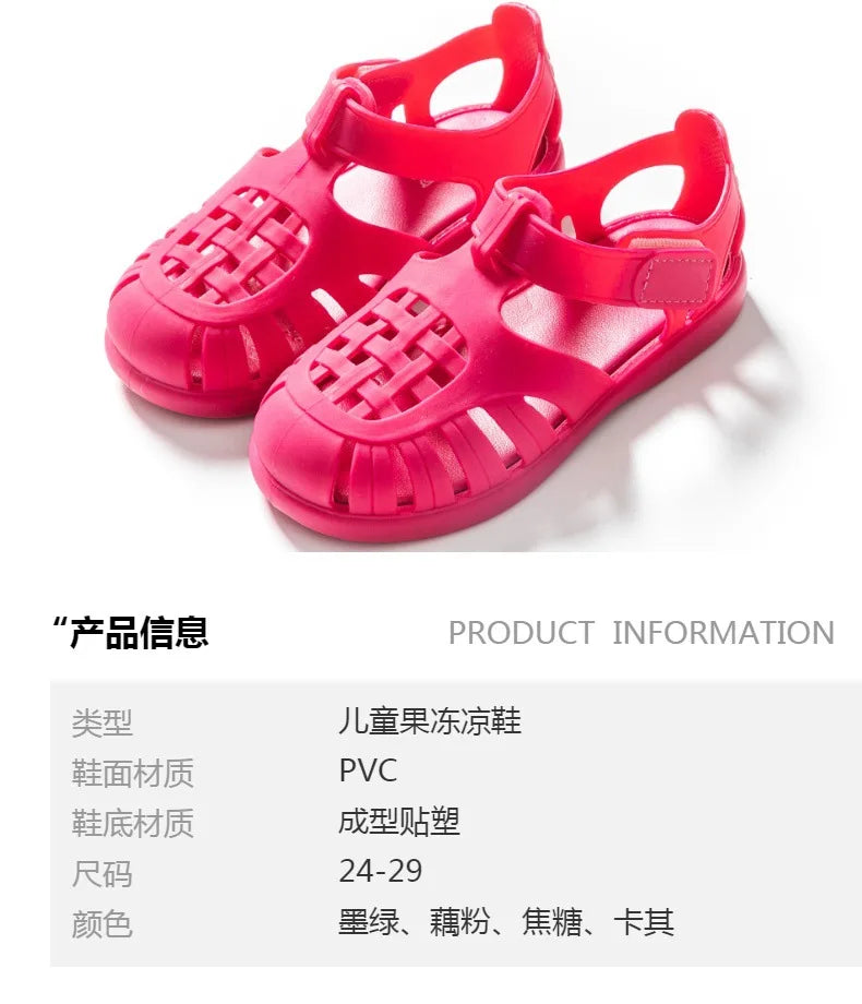 Hochwertige Kinder Strand Schuhe Meer Sommer 2025 - Mädchen Sandalen Baby Weich Rutschfest - Prinzessin Jelly Schuhe Jungen Römische Flip-Flops