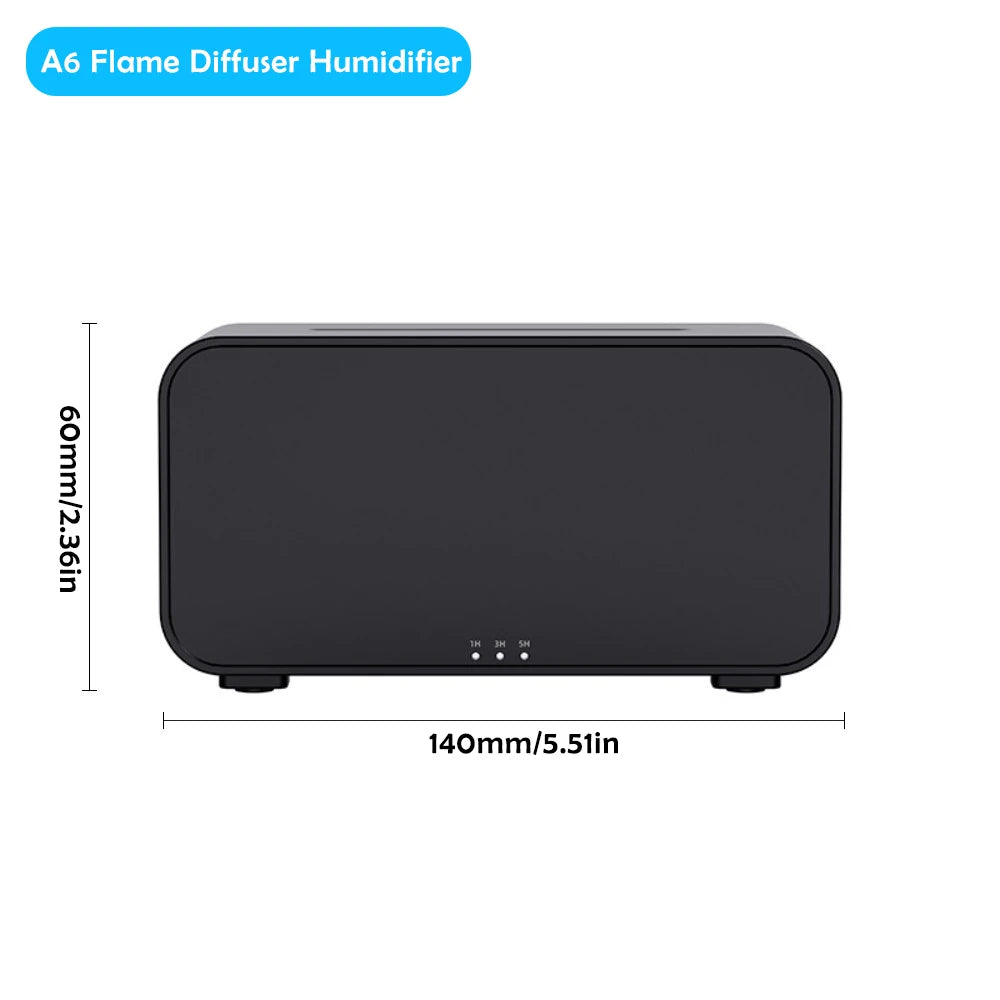 Humidifier Flame Aromatherapy Diffuser Can Add Essential Oils 7 Colours Flame Diffuser Timing Protection USB Desktop Humidifier