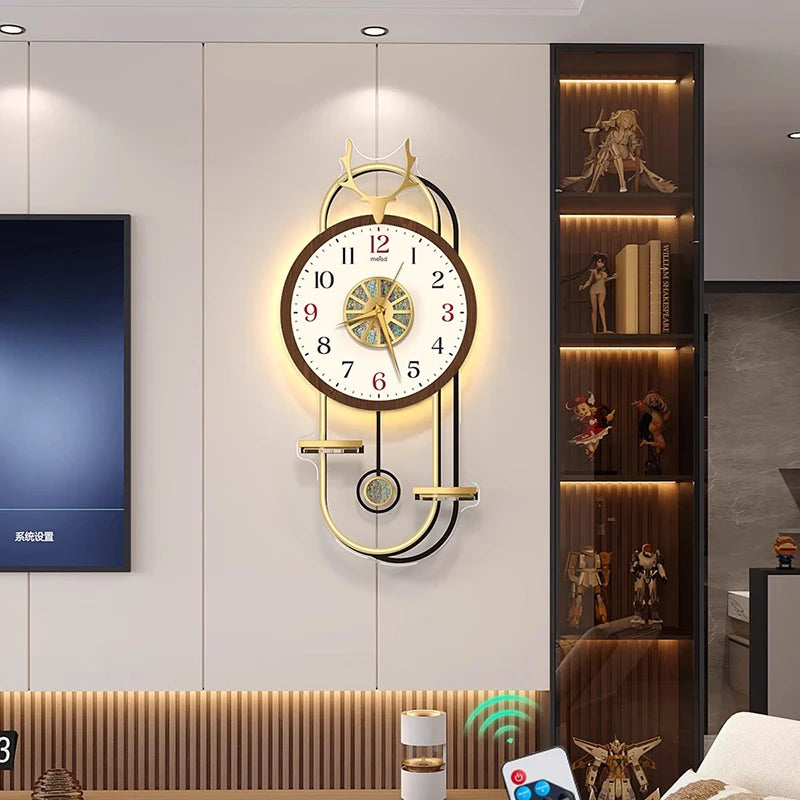 Modern Digital Clocks Wall Nordic Design Luminous Living Room Clock Wall Luminous Art Relogio De Parede Room Decorarion