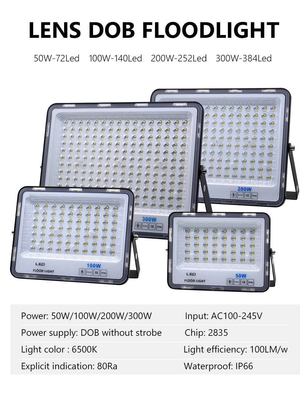 LED-Flutlicht Outdoor-Beleuchtung 220V 240V Flutlicht wasserdicht IP66 Reflektor Projecteur LED Exterieur Focus Spotlight