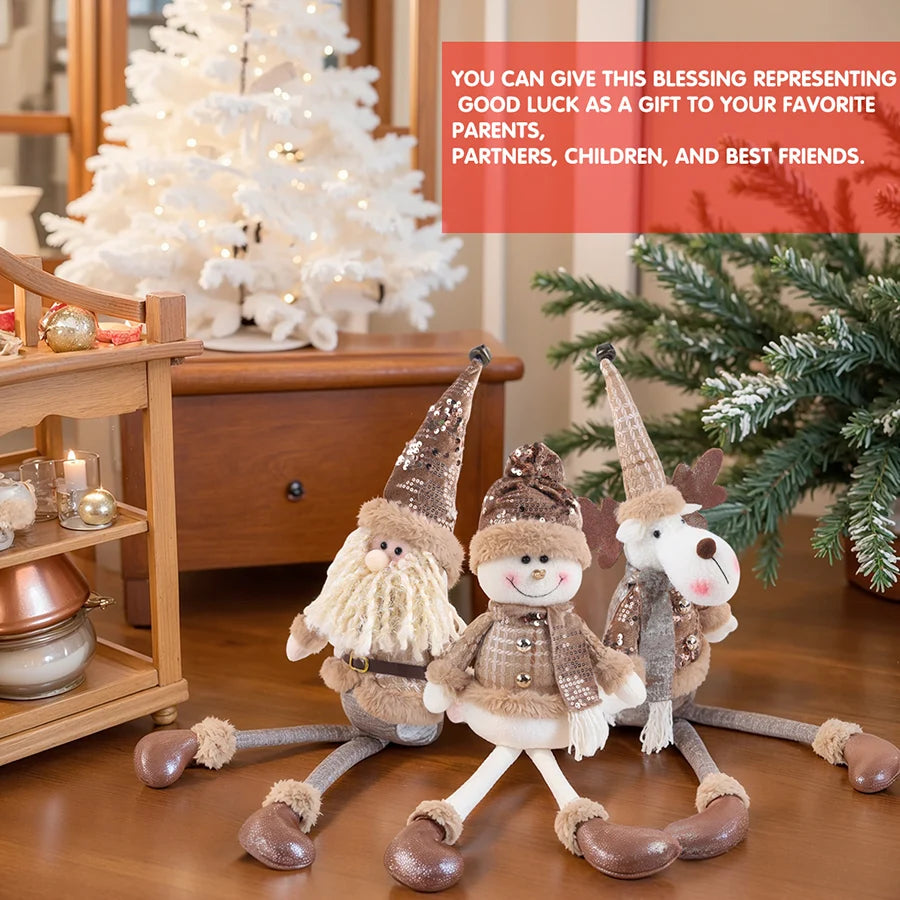 CN Santa Claus Puppe - Stoff-Weihnachtsdeko - Größe 25 cm, Handarbeit