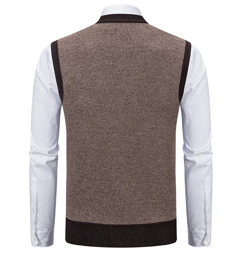 CN Strick Weste Slim Fit - Größe M Polyester Knopfverschluss