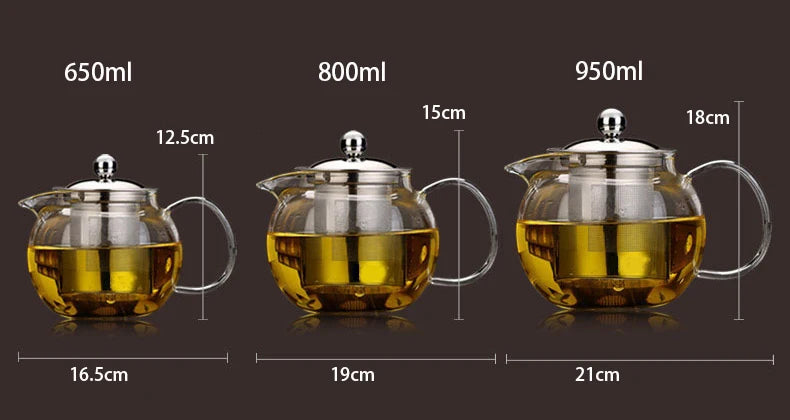 High Quality Heat Resistant Glass Tea Pot Pu Erh Teapot for Tea Set Infuser Teapot With Strainer Gaiwan Kettle Pots Teapots Puer