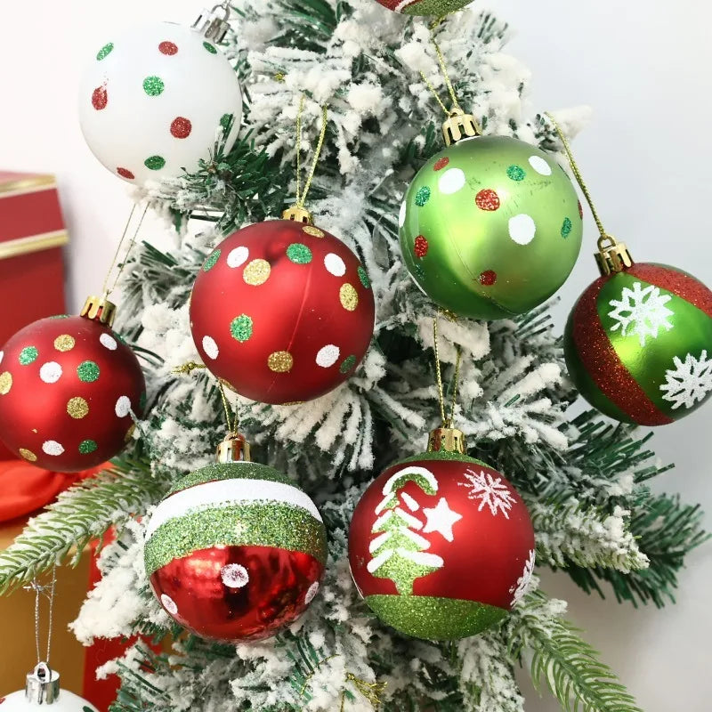 Choice Weihnachtskugeln Glitzernd - 6 Stück Kunststoff Klein