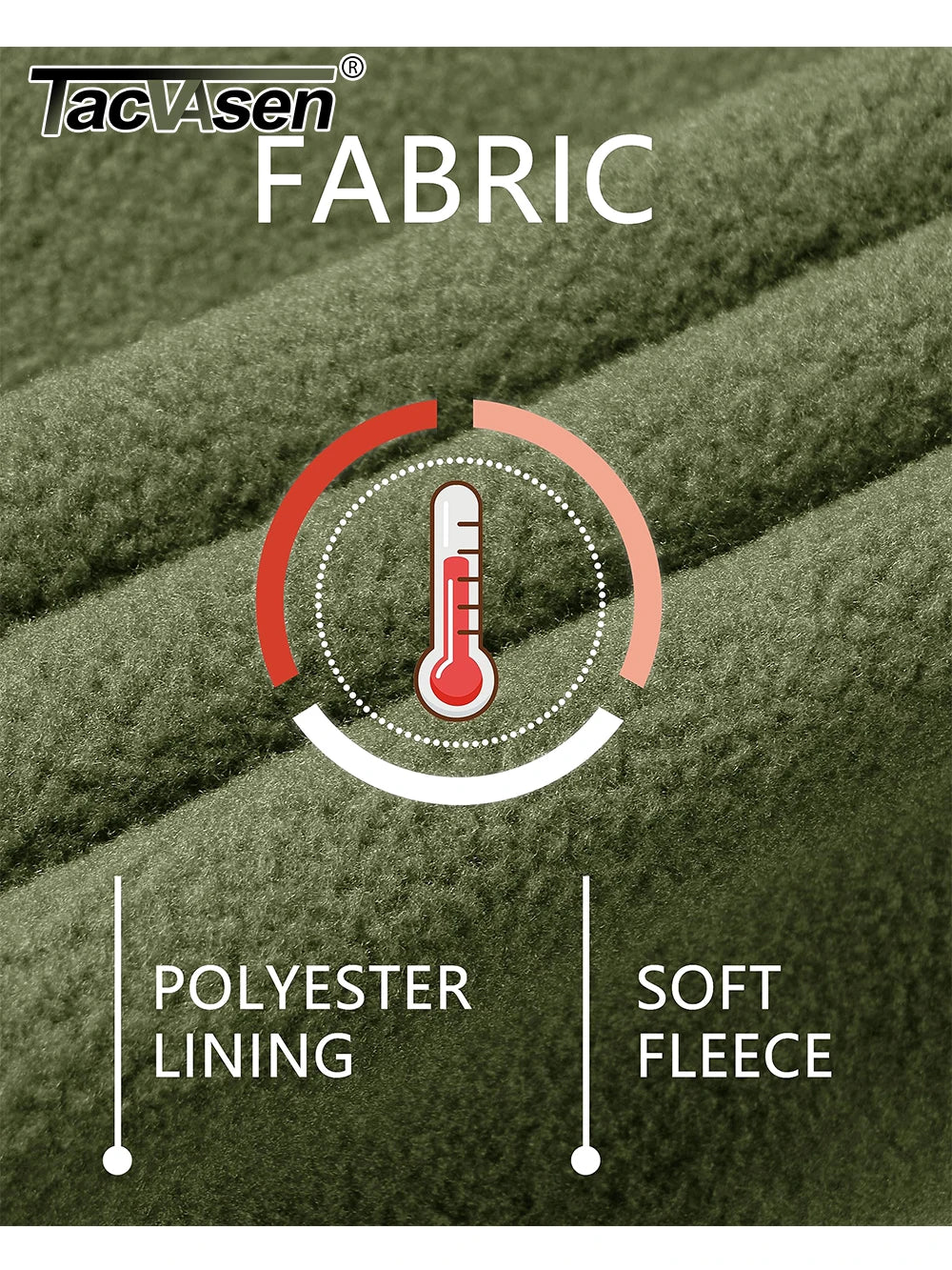 Tacvasen Kapuzen-Fleecejacke - winddicht, warm, Gr. S-XXL