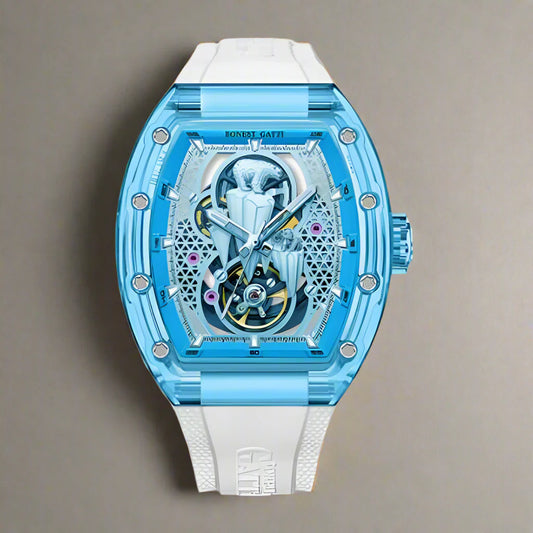 Bonest Gatti luxury automatic watch polar bear skeleton dial