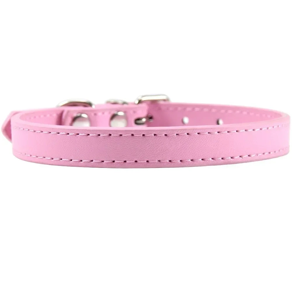 Colorful Leather Puppy Cat Collar Cute Kitten Necklace Name Personalized Collar for Cats Dogs Pet Supplies Accessories Harness