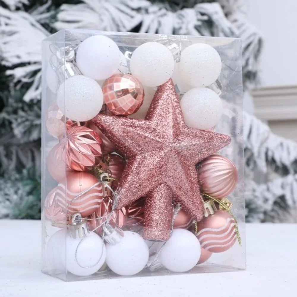 Electronic Stoßfest Weihnachtskugel Topper - 36 Stück Elektroplattiert