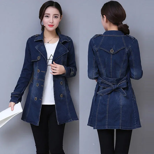 Guangdong Jeansjacke Vintage Windbreaker-Doppelreihig 26in