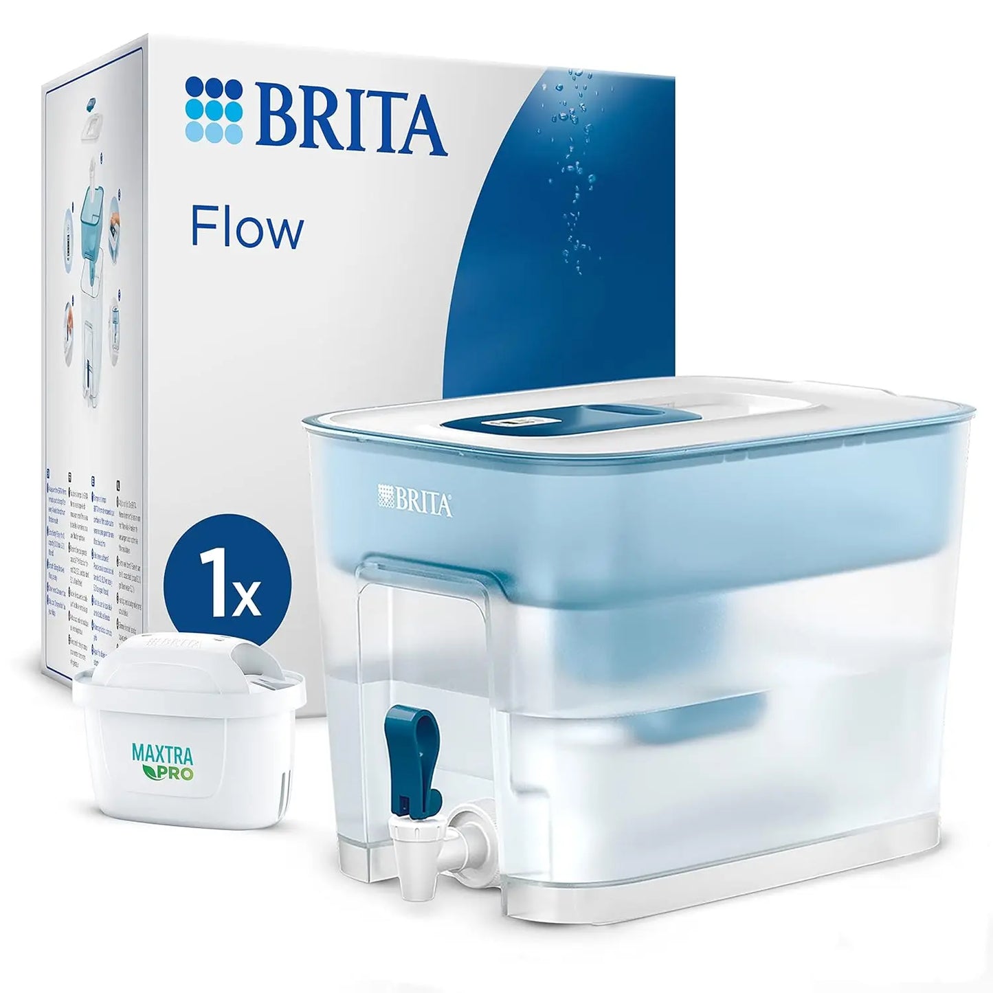 Flow XXL Wasserfilter Mit Zapfhahn - Kapazität 8,2 l, MAXTRA Pro