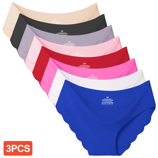 MIMICOOC Damen Nahtloser Slip - 3er Set 80 Prozent Nylon