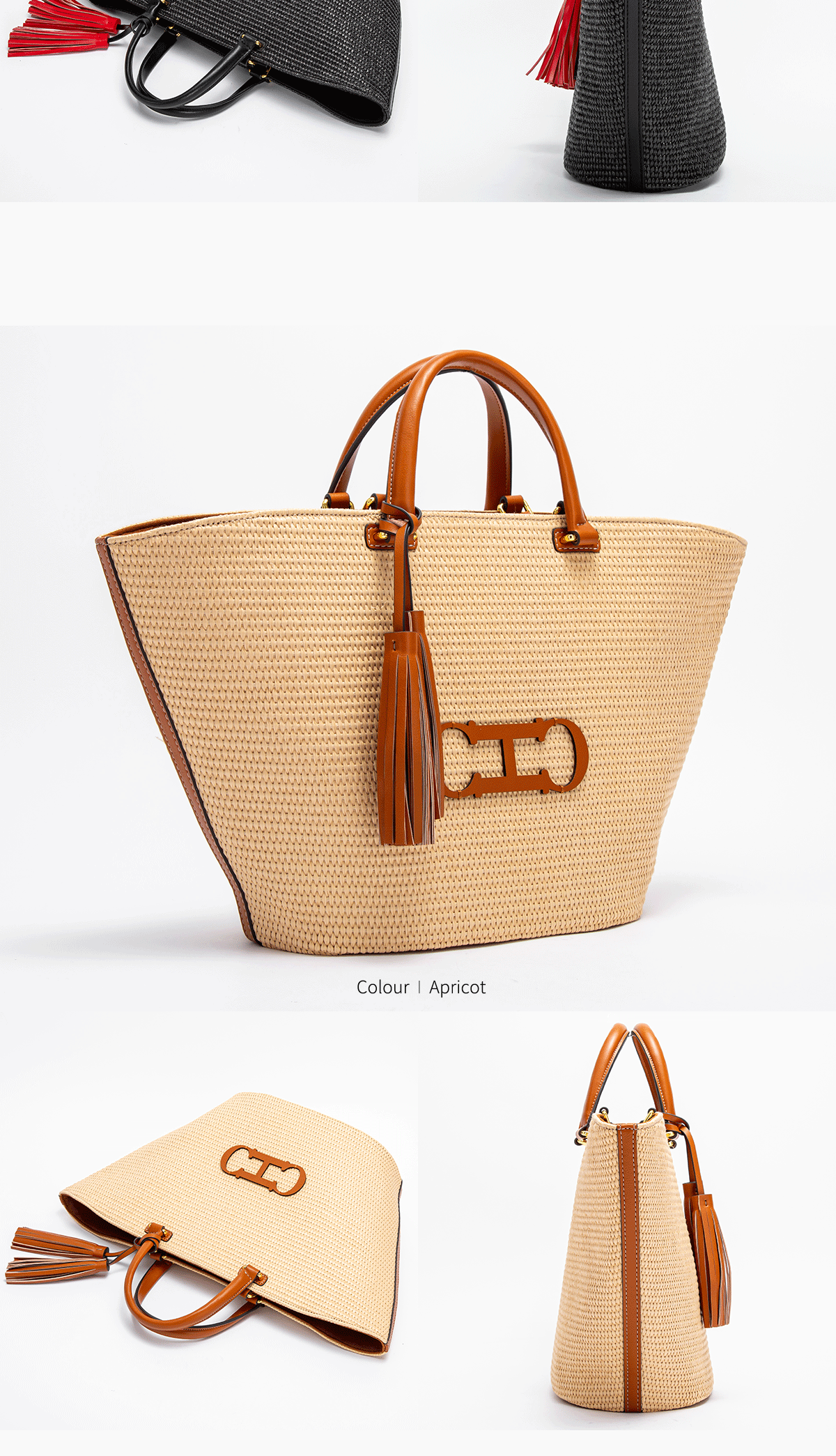 CHCH Women's Tote Bag 2024 New Vacation Beach Bag Beach Bag Handheld Shopping Bag