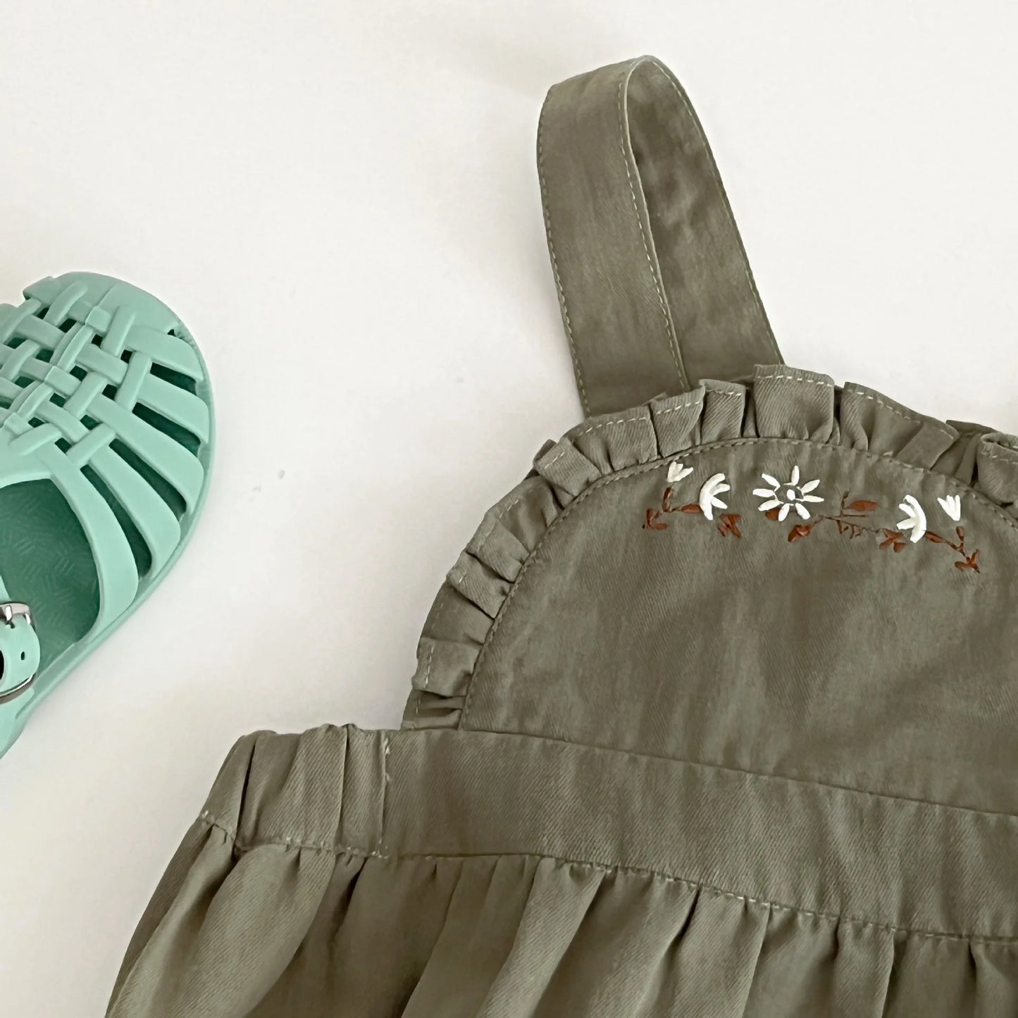 Infant Baby Girls Short Sleeve Green Printing Tops Shorts 2Pcs Clothing Sets Summer Baby Girls Children's Clothes Suit 0-3Yrs