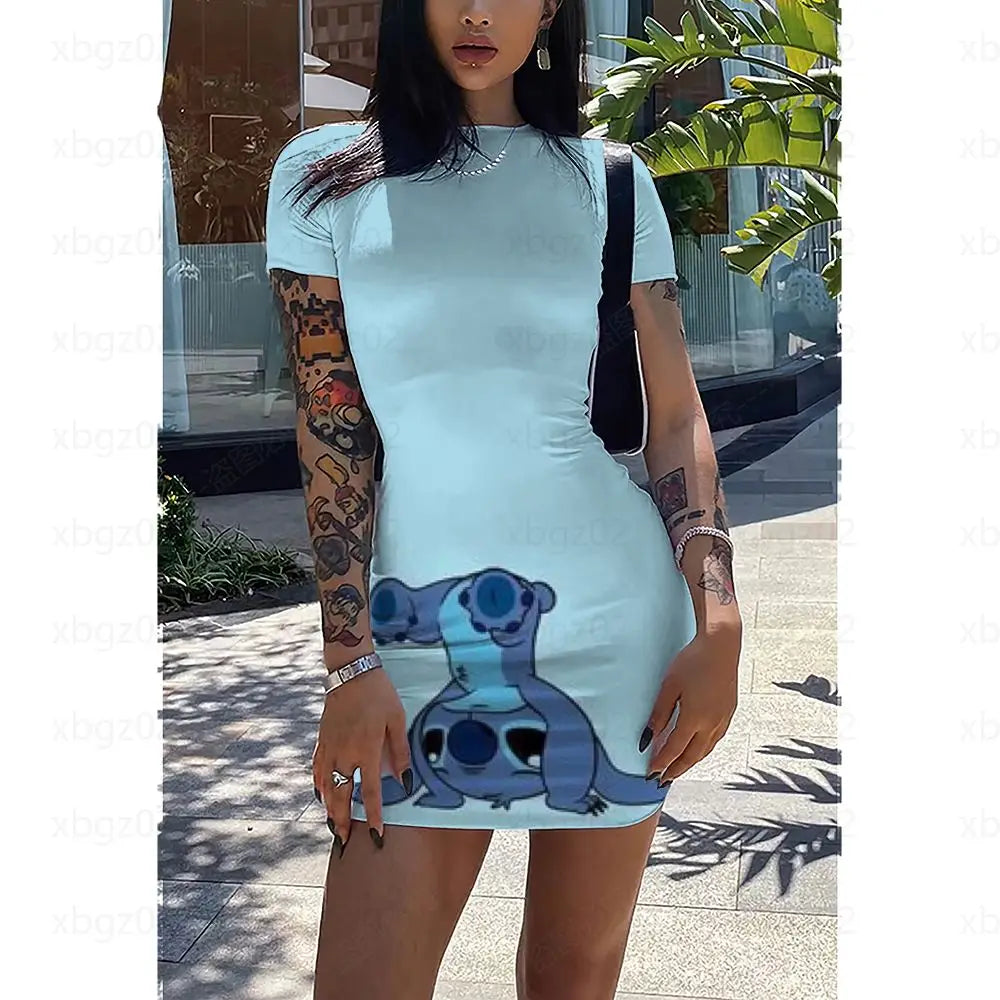 Women's Dress Elegant Dresses for Women 2024 Party Fashion High Quality Print Slim Fit Stitch Chic and Elegant Evening Dress Top