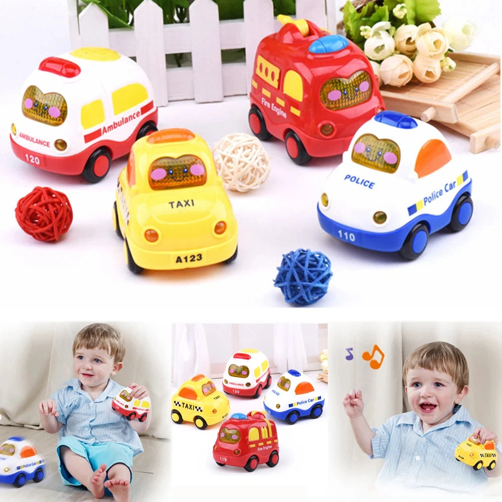 Baby Spielzeug Autos Für Jungen Kinder Elektrische Feuerwehr Taxi Fahrzeug Spielzeug Plastik Rückzieh Autos Kinder 2 Bis 4 Jahre Pädagogisch Spiel