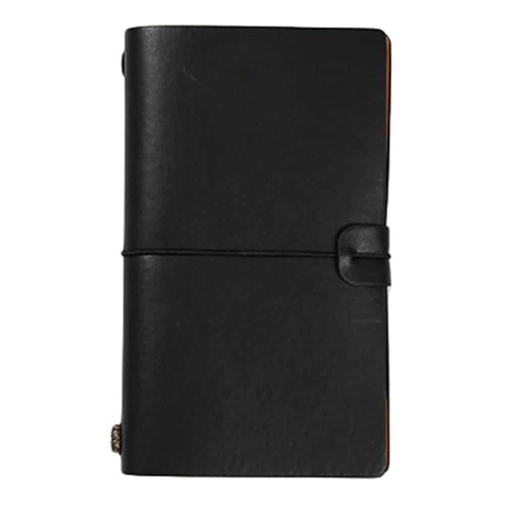 PU Leather Loose Leaf Notebook Traveler Journal Diary Portable Travel Notepad Diary Notebook Pen Holder Record Book Stationery