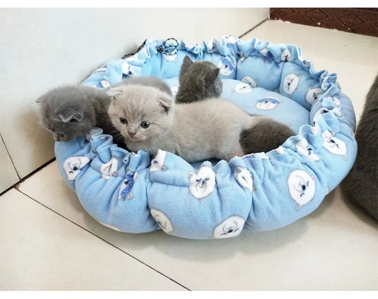 Rundes Katzen Bett 2025 - Plüsch Haus Langes Haustier Bett - Katzen Kissen Hunde Matte Warm Home Waschbar Hunde Sofa Weich Pet Accessories