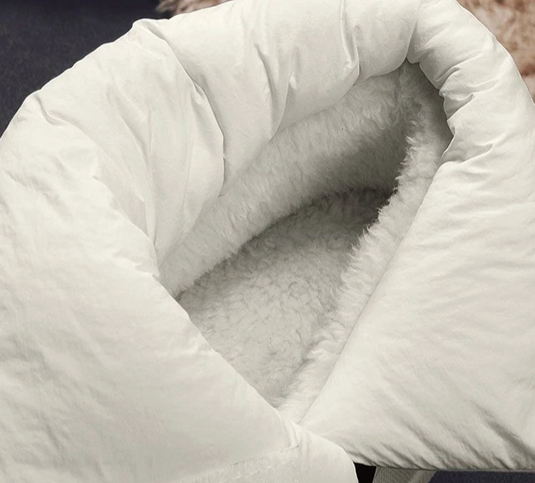 Ghete de zăpadă înalte cu platformă, impermeabile, Shangkaka, pentru bărbați - Înălțime medie a călcâiului, Înălțime toc 3-5 cm, Închidere cu velcro