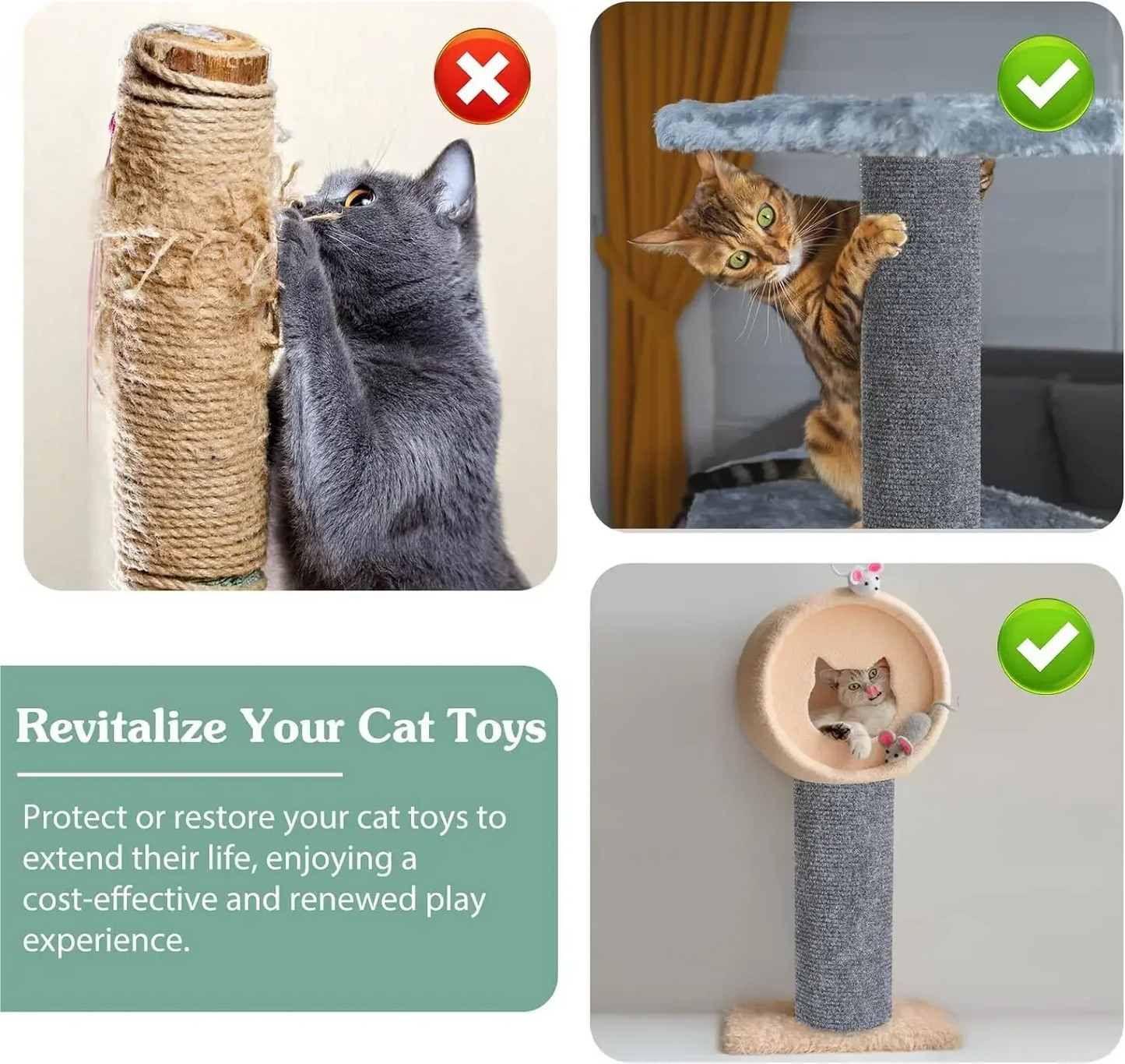 Cat Scratching Mat Self-Adhesive Trimmable Carpet Cat Scratching Post Carpet for Anti-scratching Sofa Furniture Protection