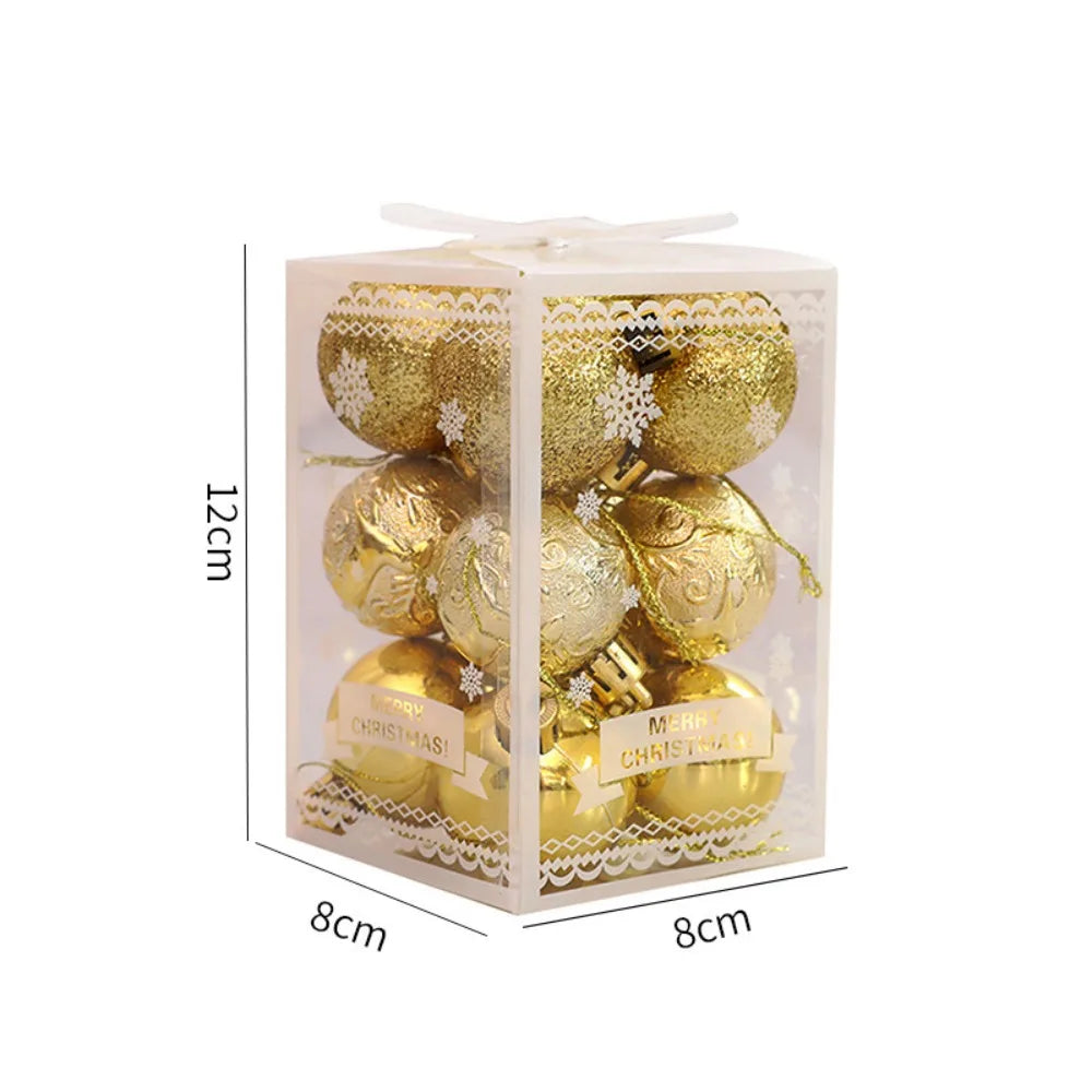 Choice Kugeln 12er Set - Kunststoff-Weihnachtskugeln 4 cm, 9 Farben