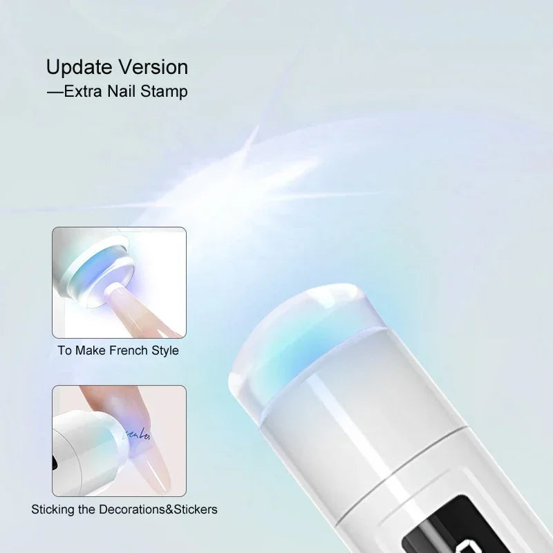 Mini Cordless UV LED Nail Lamp for Gel Manicures, Portable Nail Curing Light