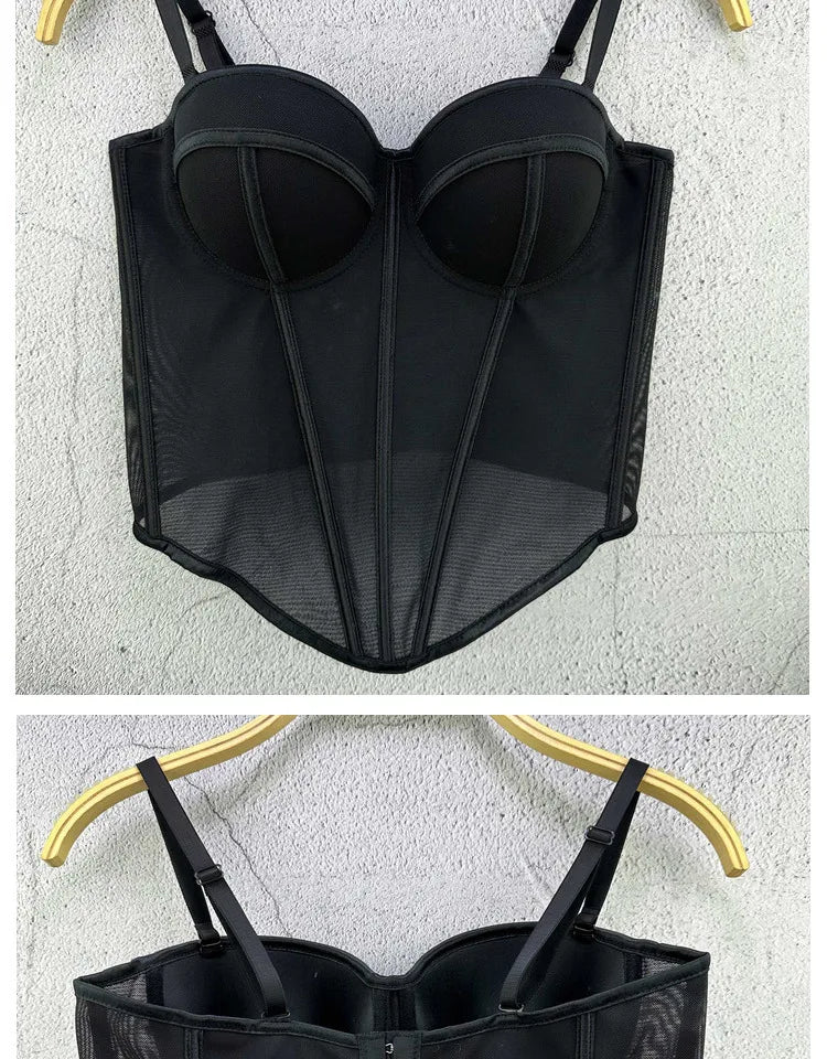 Swtao Lace Mesh Top Sexy - Polyester Nylon S M L Stretch