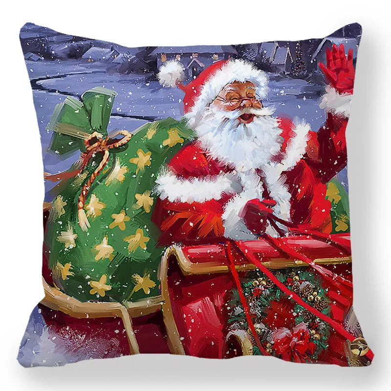 2025 New Year Christmas pillow case 30*50cm,40*40cm,45x45cm, cushion cover home Christmas decoration pillow case