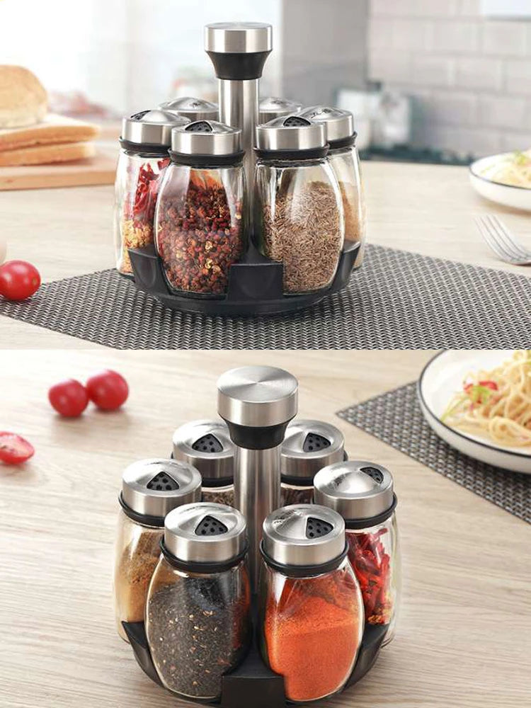 Choice Drehbares Gewürzglas Set Rotierend - 7 Stück 200ml