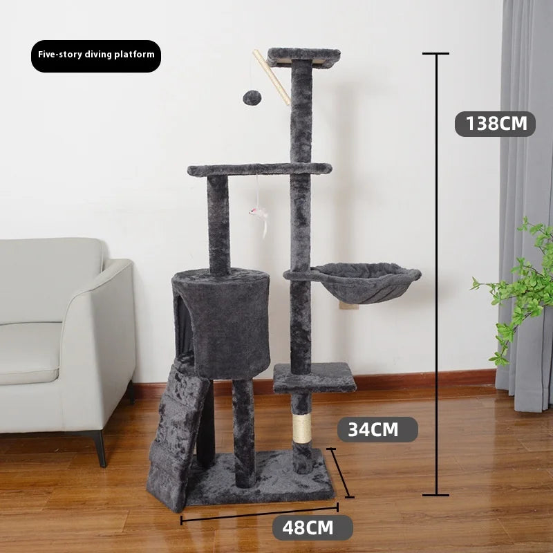 Cat climbing frame Big special tree nest integrated largejumping platform sisal  column cat shelf