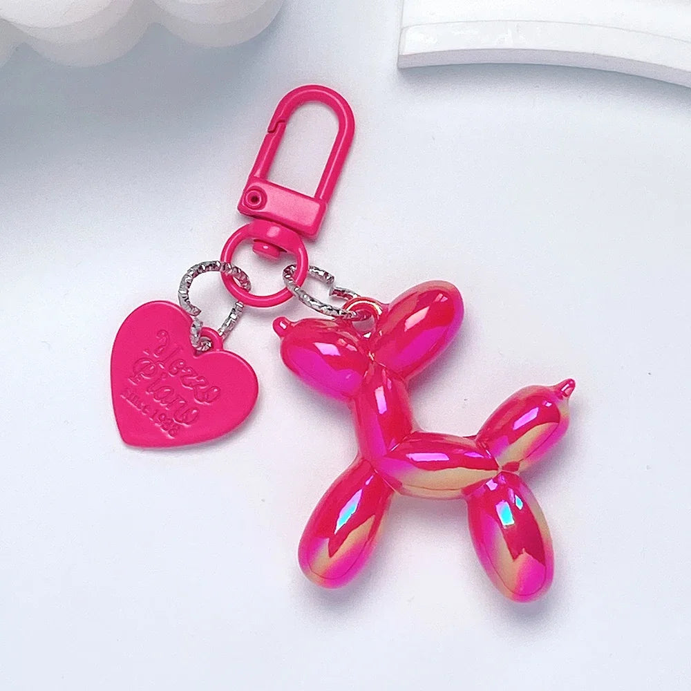 Damen Schlüsselanhänger 2025 - Adorable Balloon Dog Y2k Bag Charms Cute Puppies Acrylic