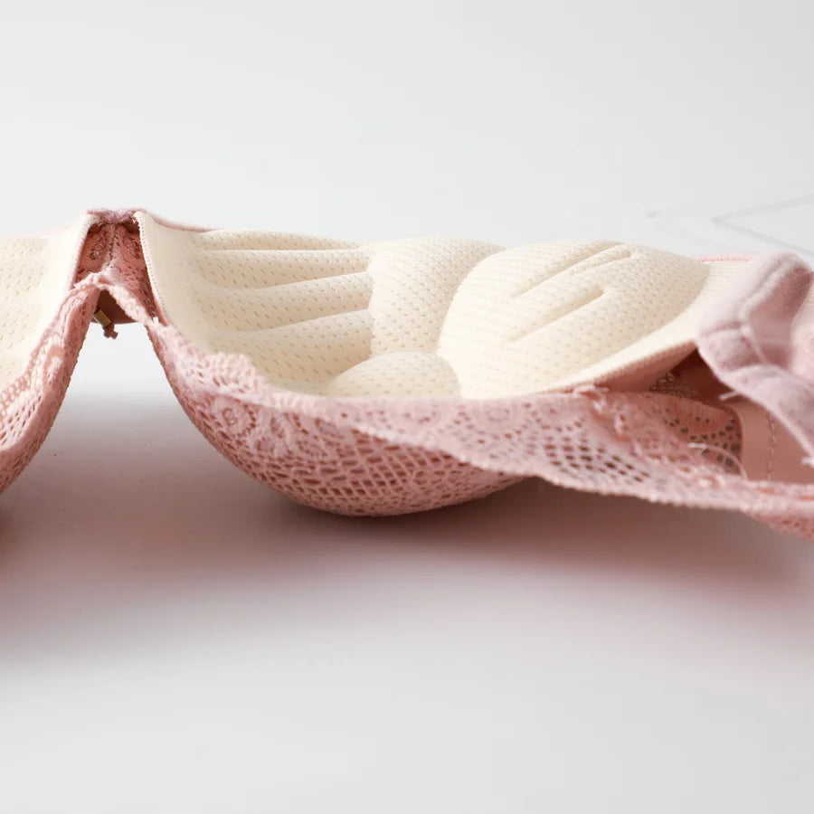 Women's Push-up bra, elegant little lace bra, soft seamless cotton, comfortable gathering Lingerie