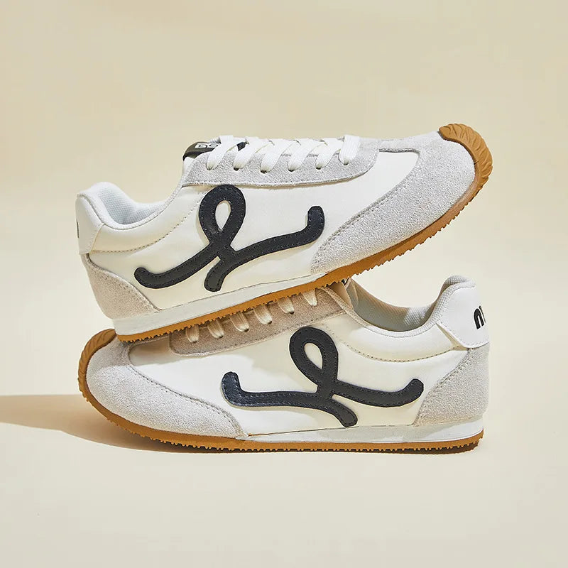 New Fashion Women's Shoes 2025 Spring Autumn Platforms Sneakers Comfortable Flat Shoes Lace-up Non Slip Casual Vulcanized Shoes