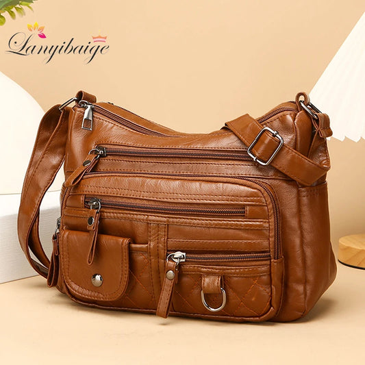 LANYIBAIGE Schultertasche Luxuriös - PU 15L 30x22x10cm